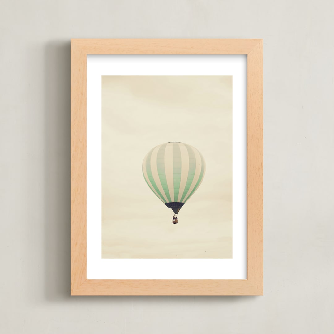 "Mint Dreams" - Art Print in Dawn Yellow by Caroline Mint - Framed