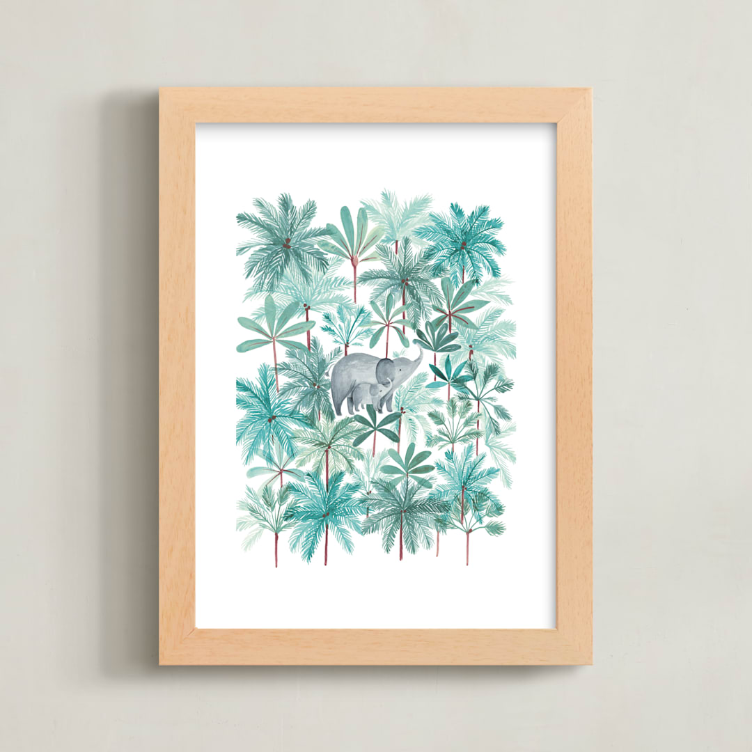 "Always Together" - Art Print in Mint by Sarah Knight - Framed