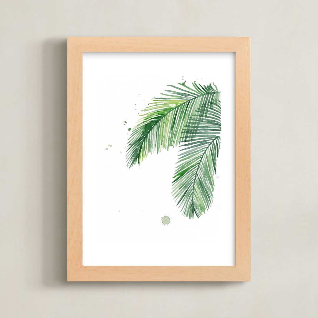 "Summer Palms" - Art Print in Palm Tree by Kelsey McNatt - Framed