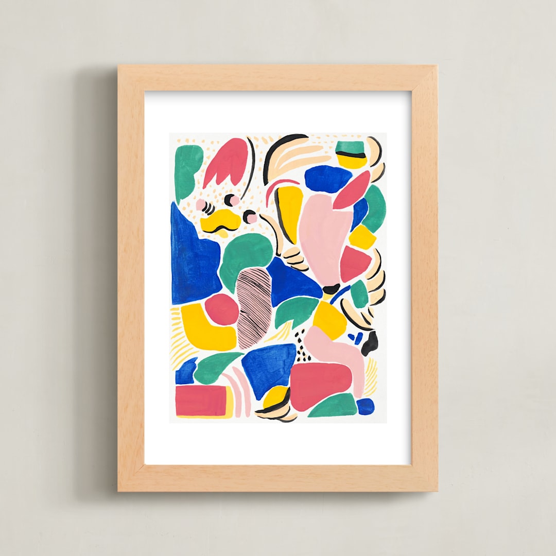 "Primario" - Art Print in White by FERNANDA MARTINEZ - Framed