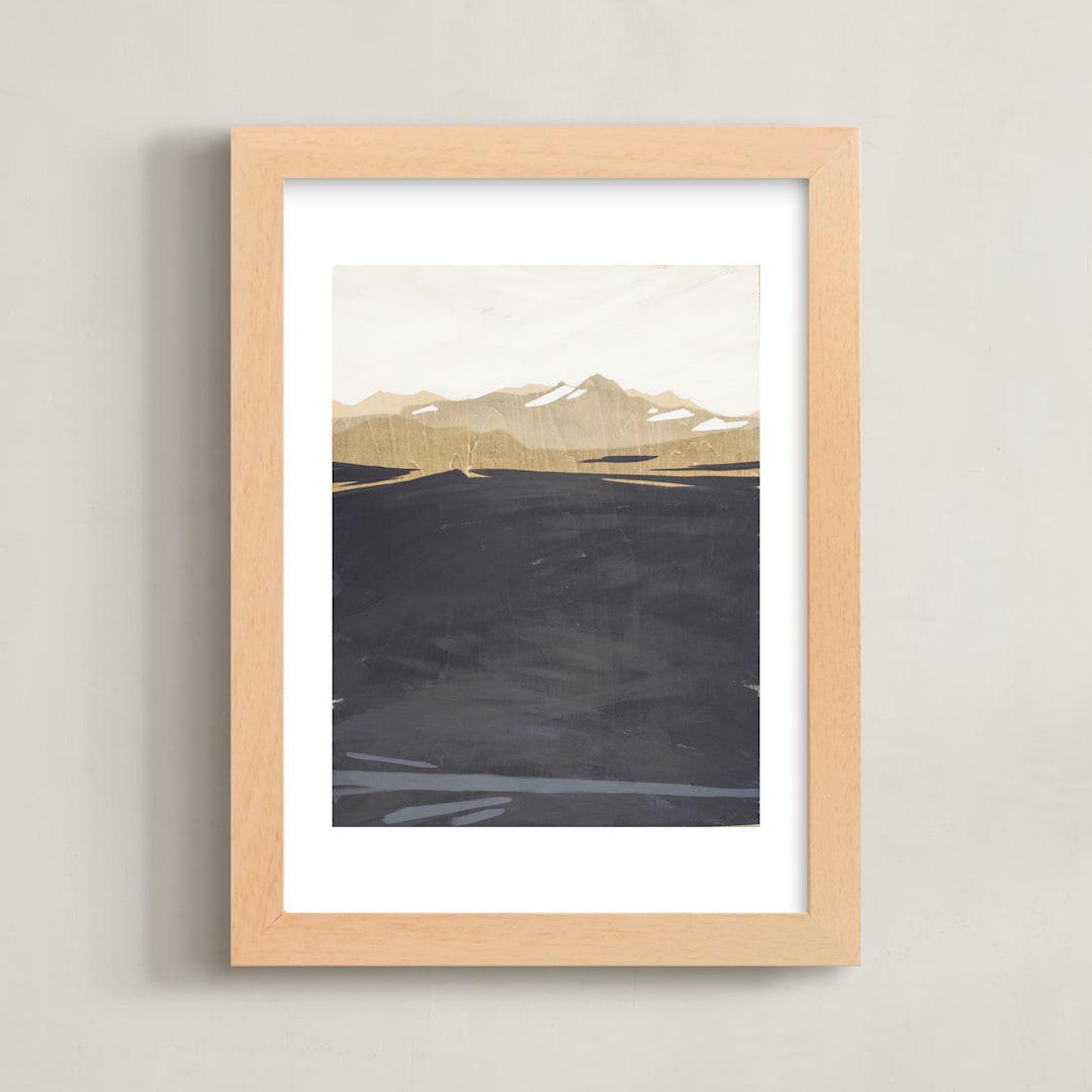 "Journey to Great Heights" - Art Print in navy by Marla Beyer - Framed