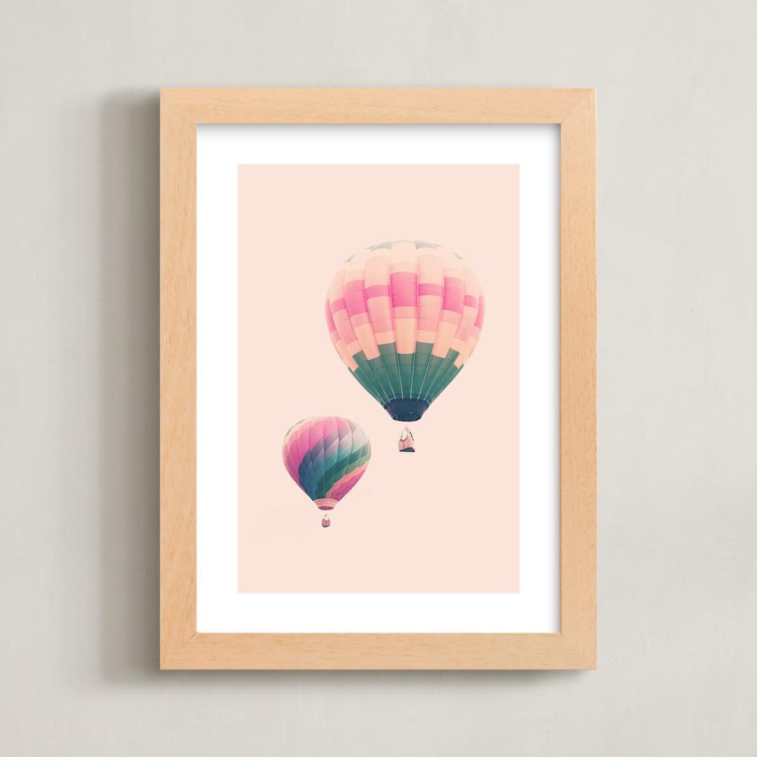 "Follow the Stars" - Art Print in Bubblegum by Caroline Mint - Framed