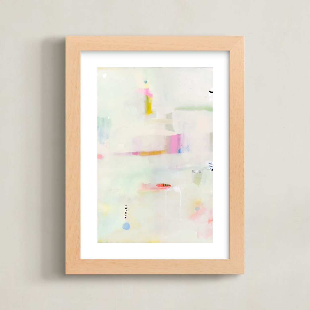 "Believe" - Art Print in Seafoam by Lindsay Megahed - Framed