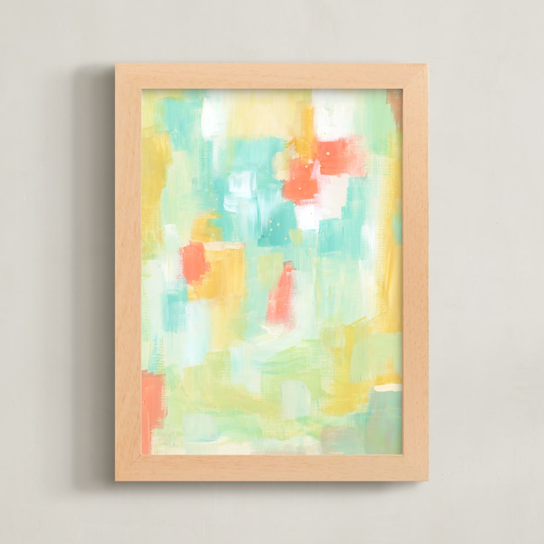 "Day Breaking" - Art Print in Pool by Lindsay Megahed - Framed