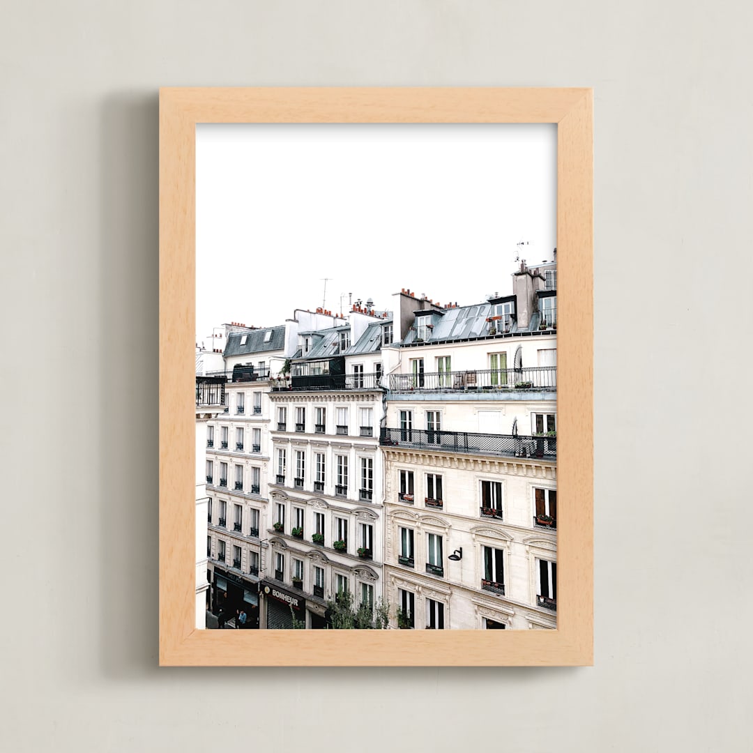 "The Colors of Paris" - Art Print in Blue by Alison Holcomb - Framed