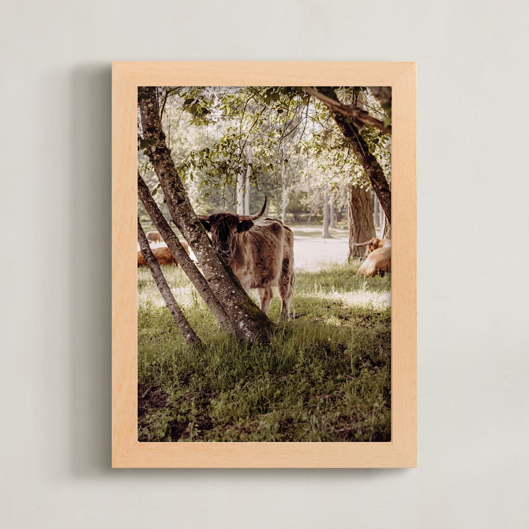 "Timid Beauty" - Art Print in Almond Butter by Hollie Renner Photography - Framed
