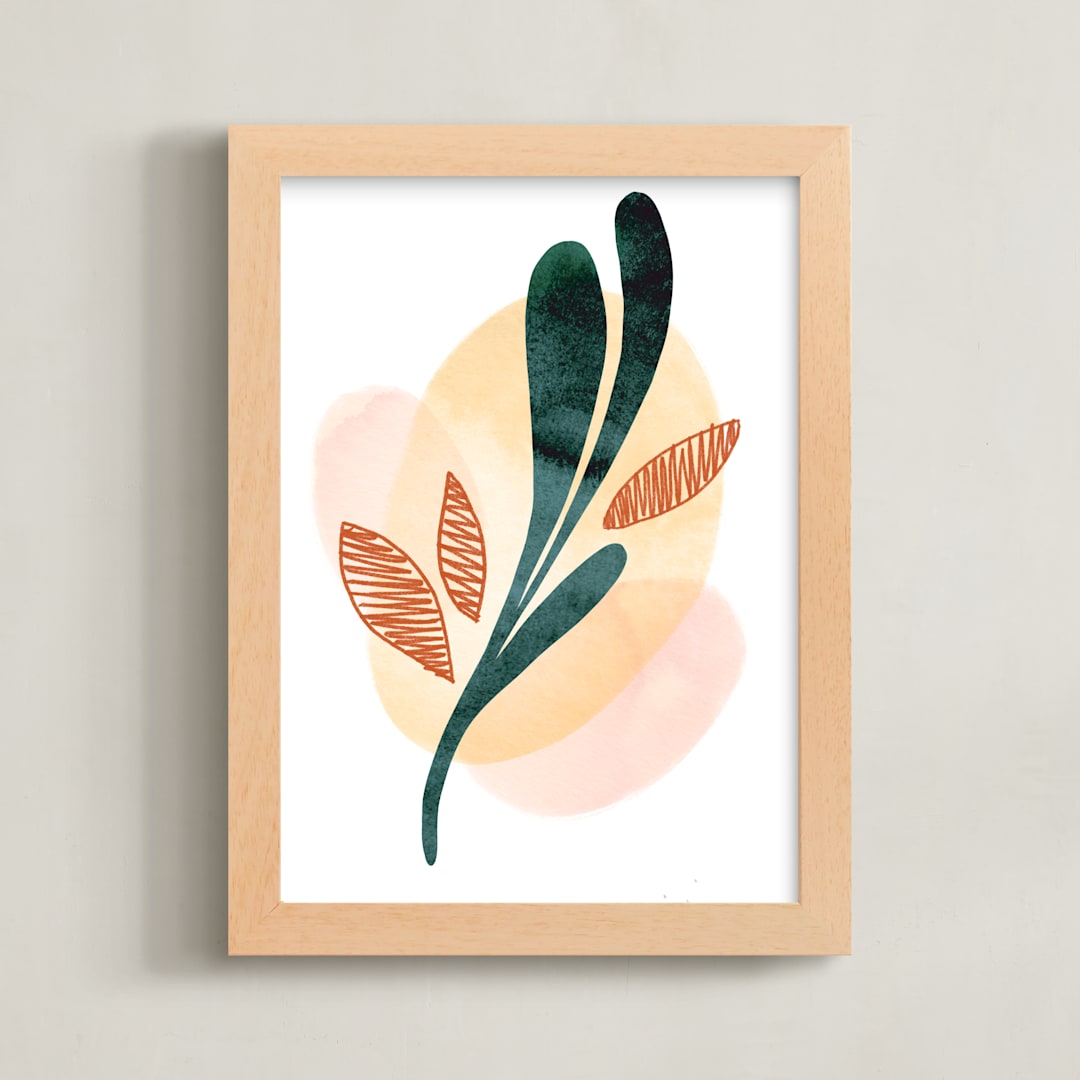 "Rock Garden 2" - Art Print in Daylily by Calee A.H. Cecconi - Framed