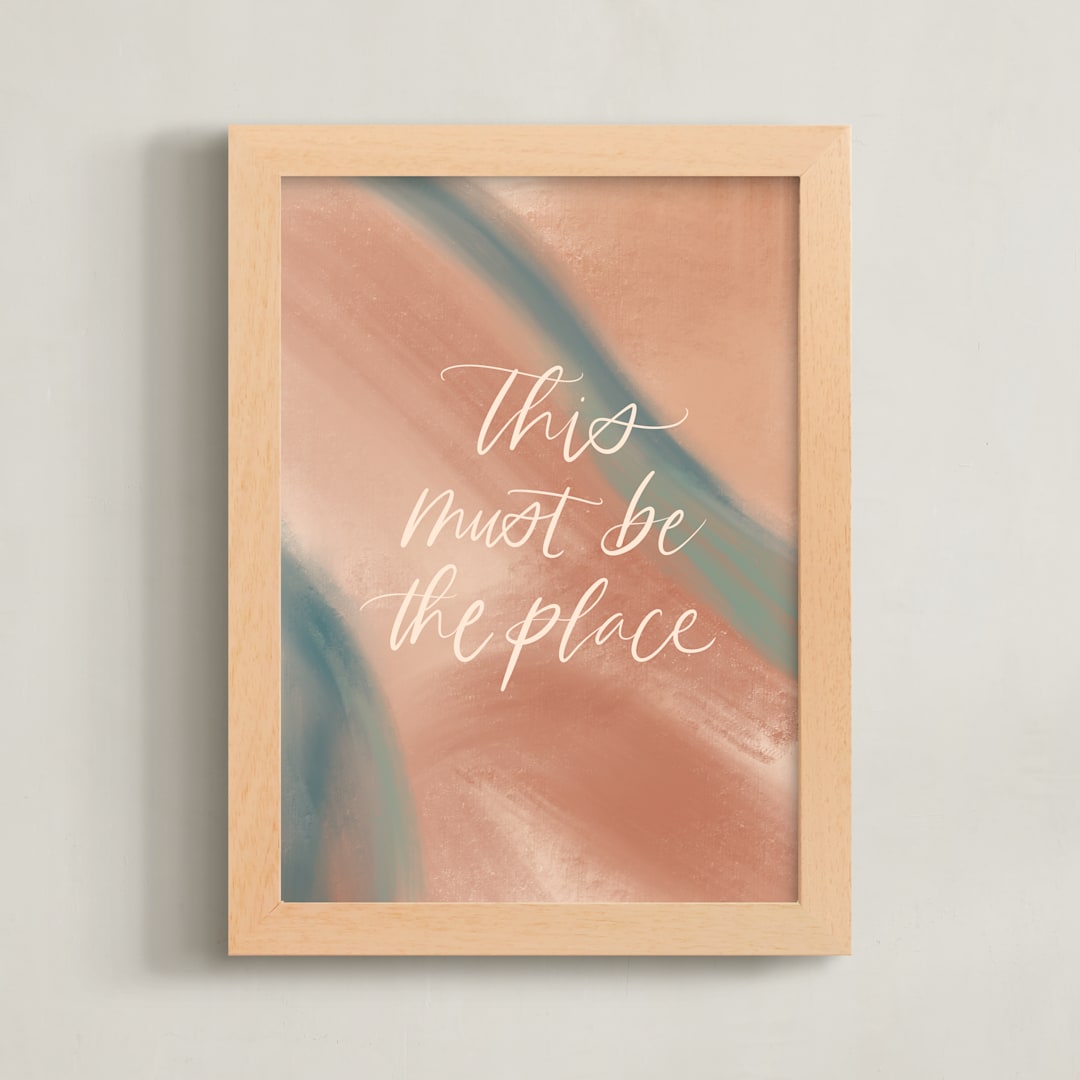 "This Must Be The Place" - Art Print in Terra Cotta Blush by Amanda Houston - Framed
