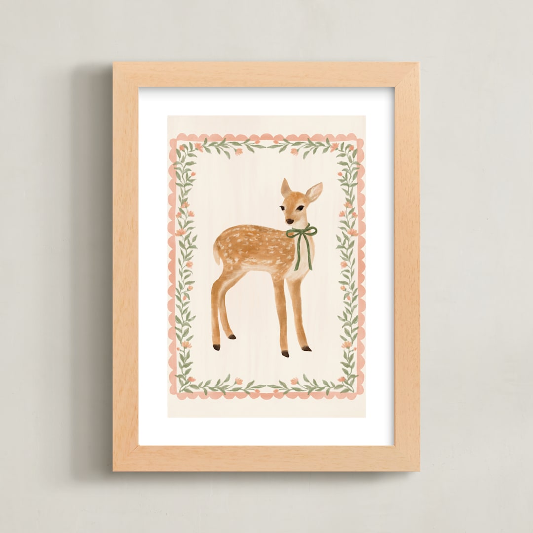 "Adore" - Art Print in Pearl by Elly - Framed