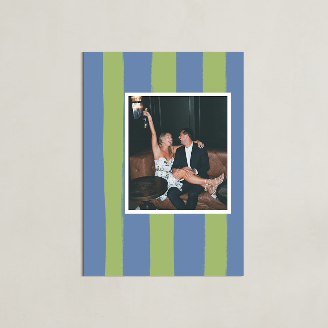 "Striped Mat: Framed Photo" - Framed Photo in Kiwi by Cindy Reynolds - Unframed