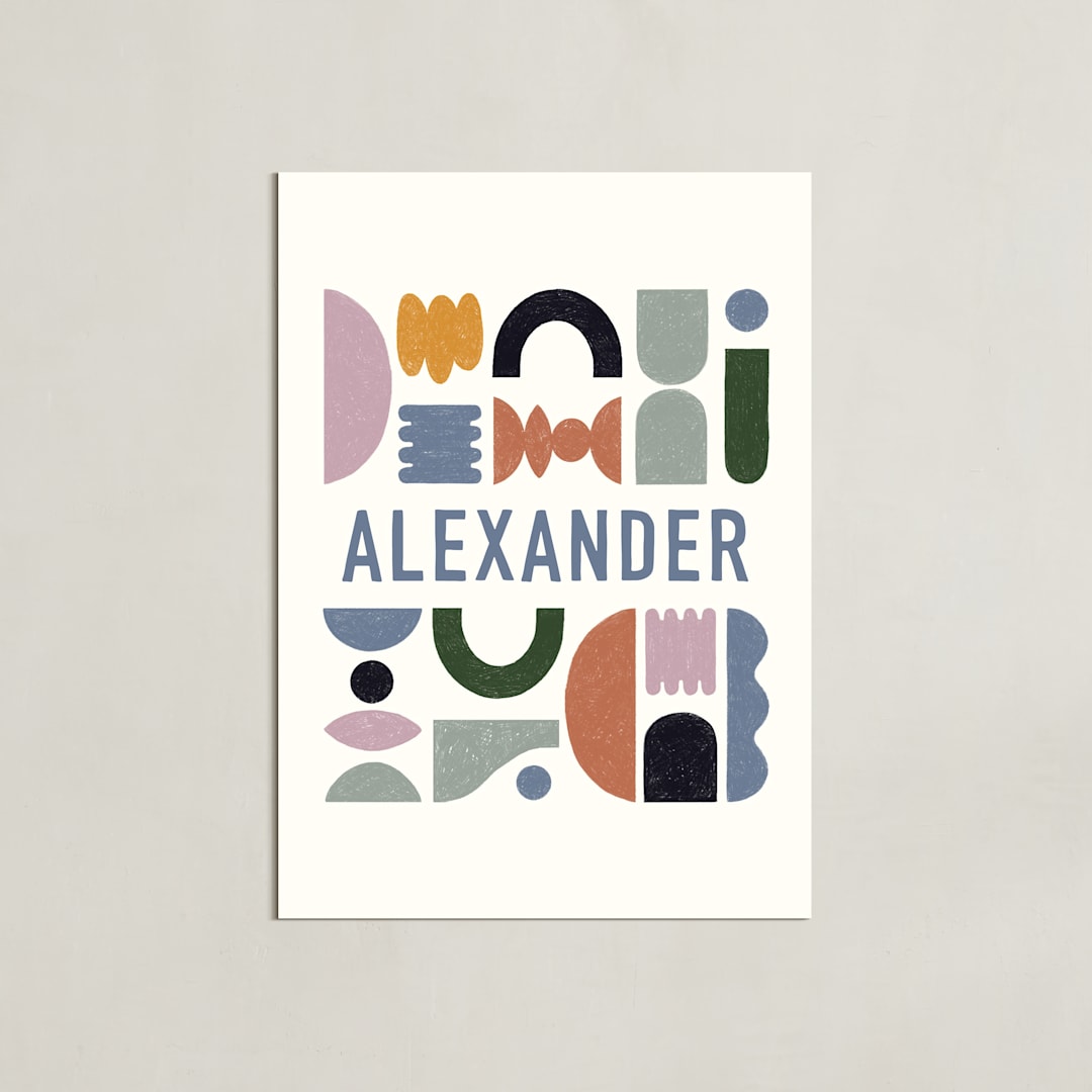"Mid-Century Kid" - Personalized Art Print in Midcentury by Pati Cascino - Unframed