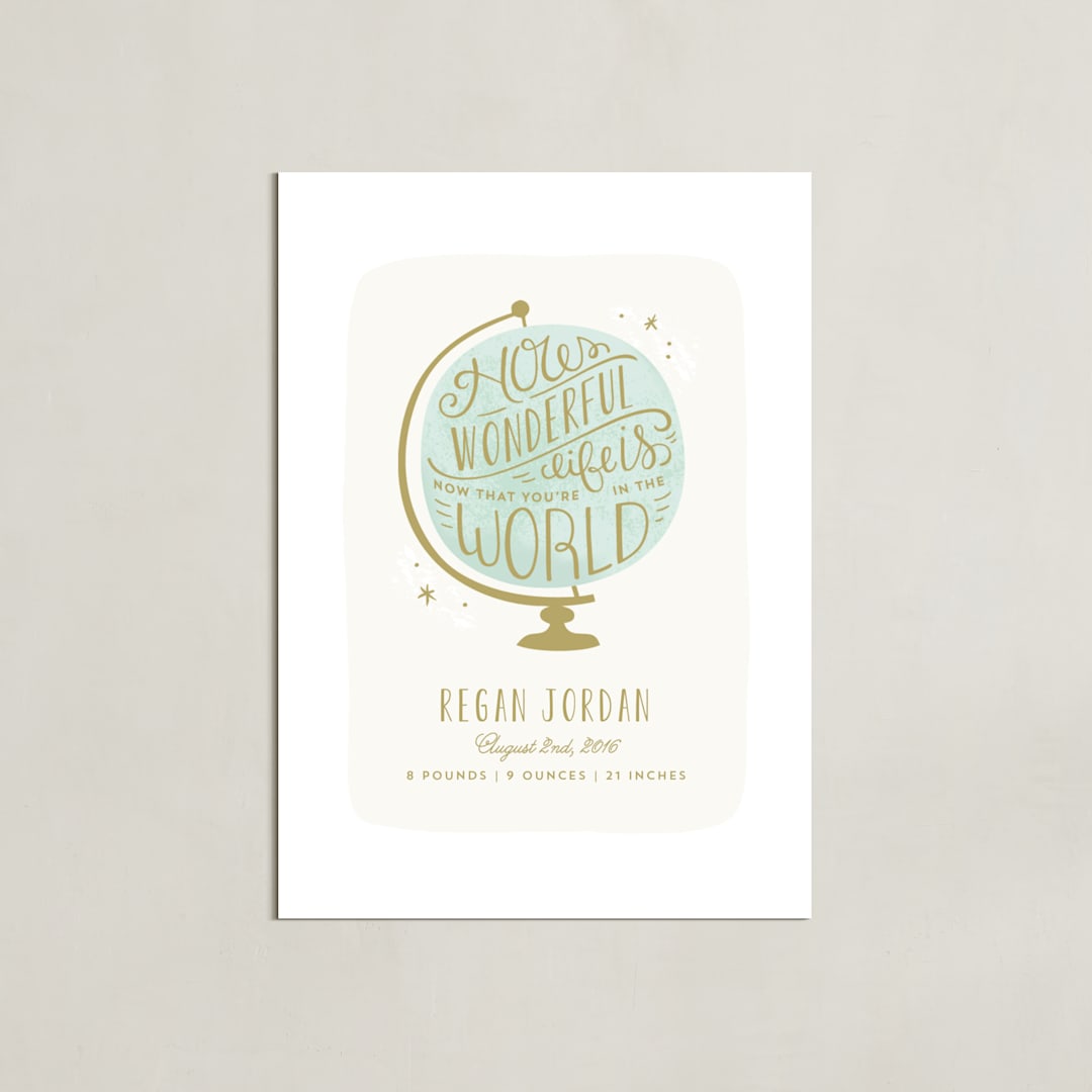 "How Wonderful" - Personalized Art Print in Night Sky by Laura Hankins - Unframed