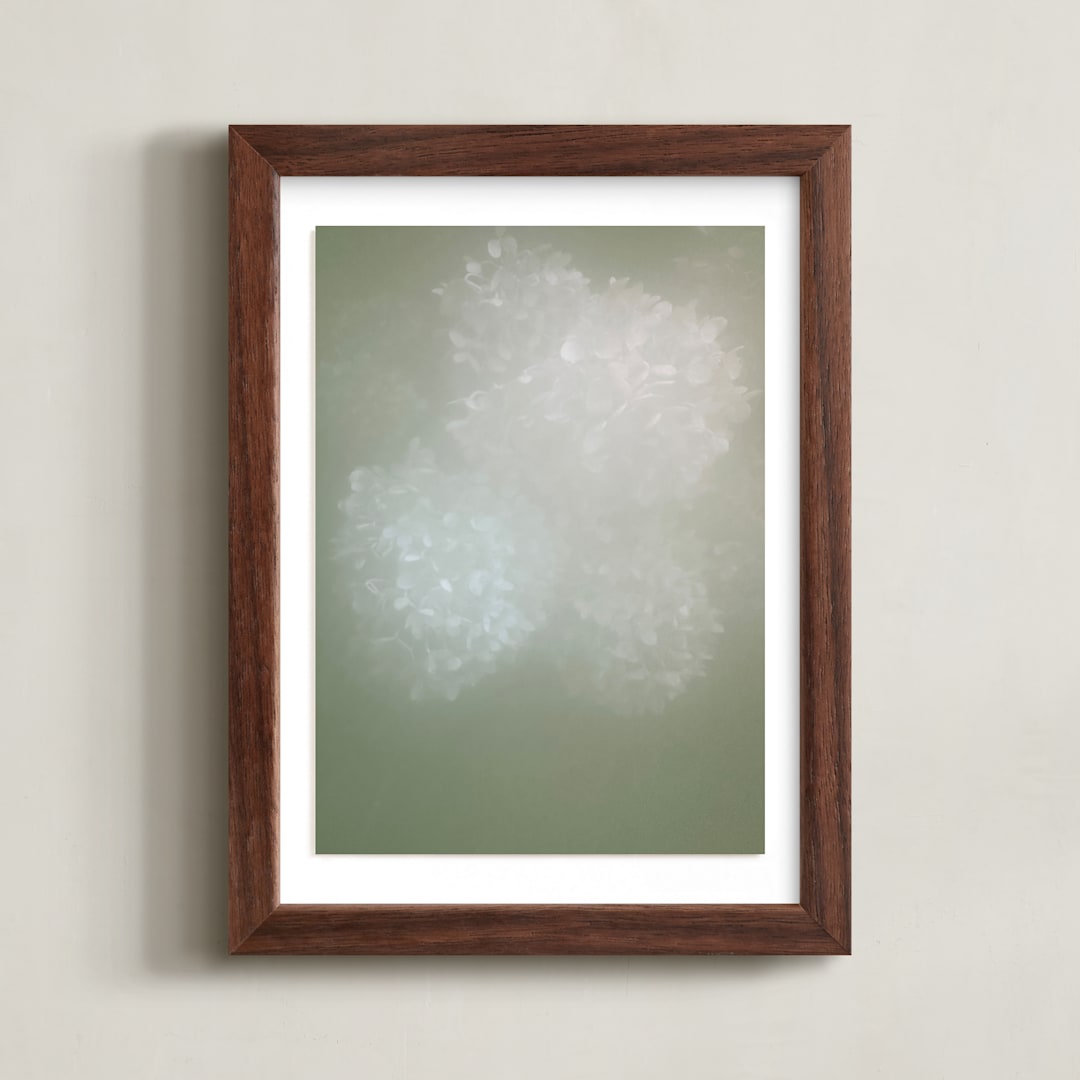 "Hazed Florals 2" - Art Print in Moss by Baumbirdy - Framed