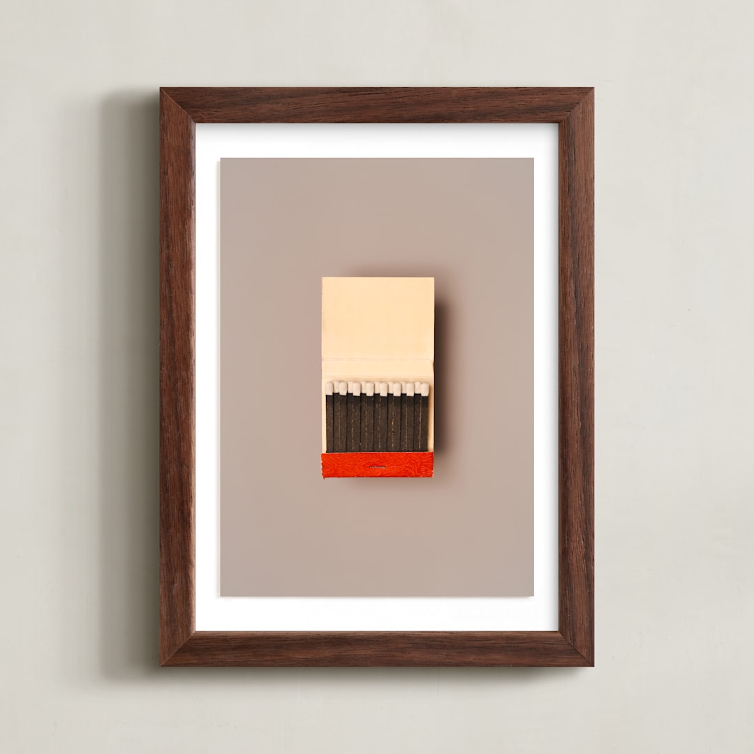 "Unstruck Red" - Art Print in Color Match Red by Andrew McClintock - Framed