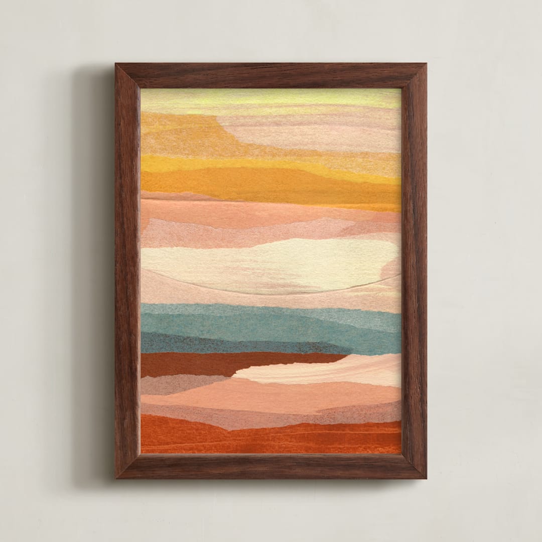 "tissue desert" - Art Print in Rust by Carrie Moradi - Framed