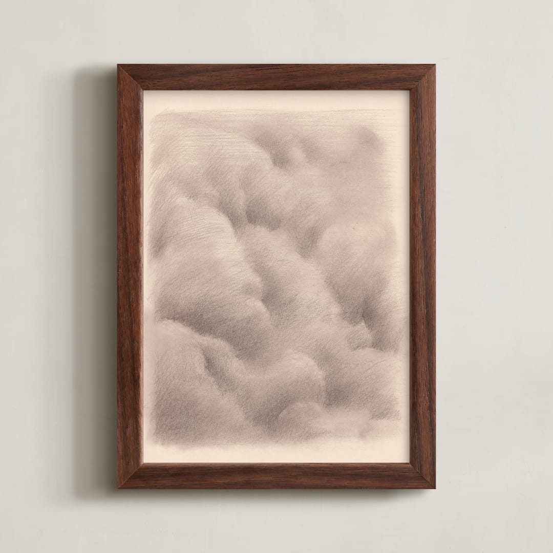 "La Nube" - Art Print in Vintage Ivory by jinseikou - Framed