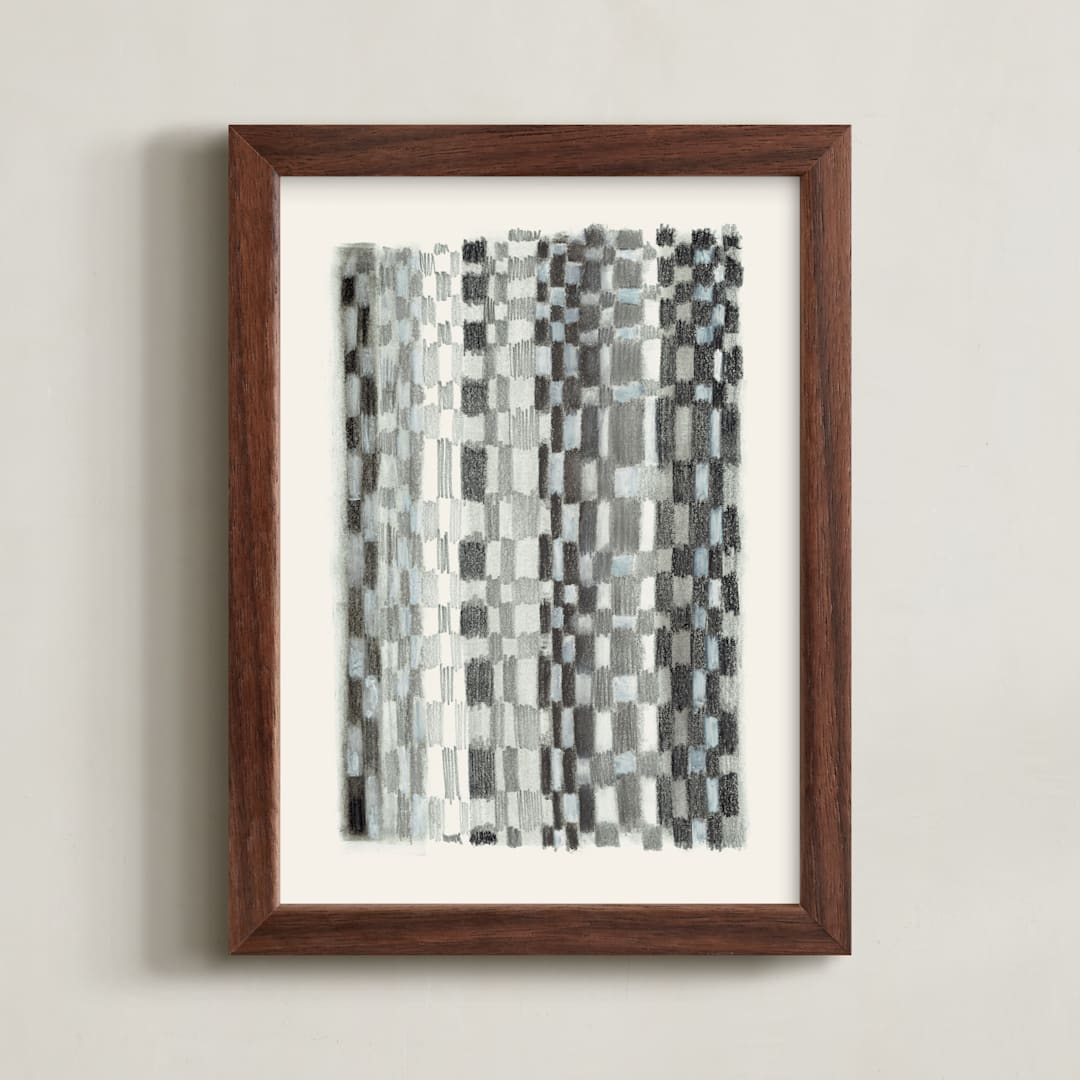 "Tapete" - Art Print in Warm grey by Catilustre - Framed