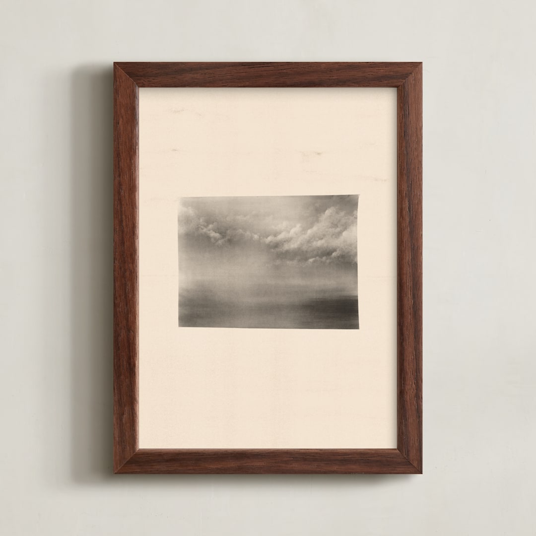 "Pilvi II" - Art Print in Vintage Grey by jinseikou - Framed