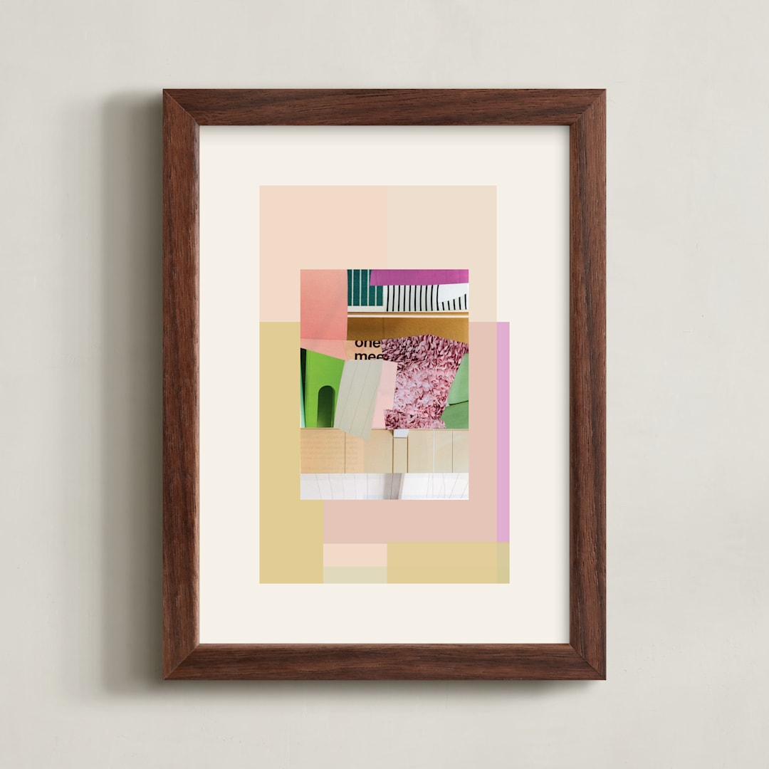 "Nora" - Art Print in Blush by Lindsay Megahed - Framed