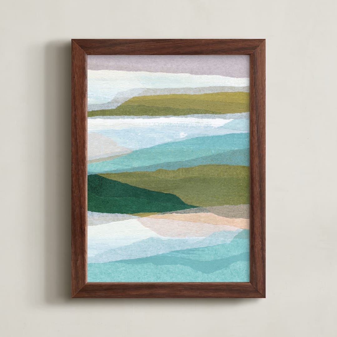 "Over the Pass 1" - Art Print in Sky by Carrie Moradi - Framed