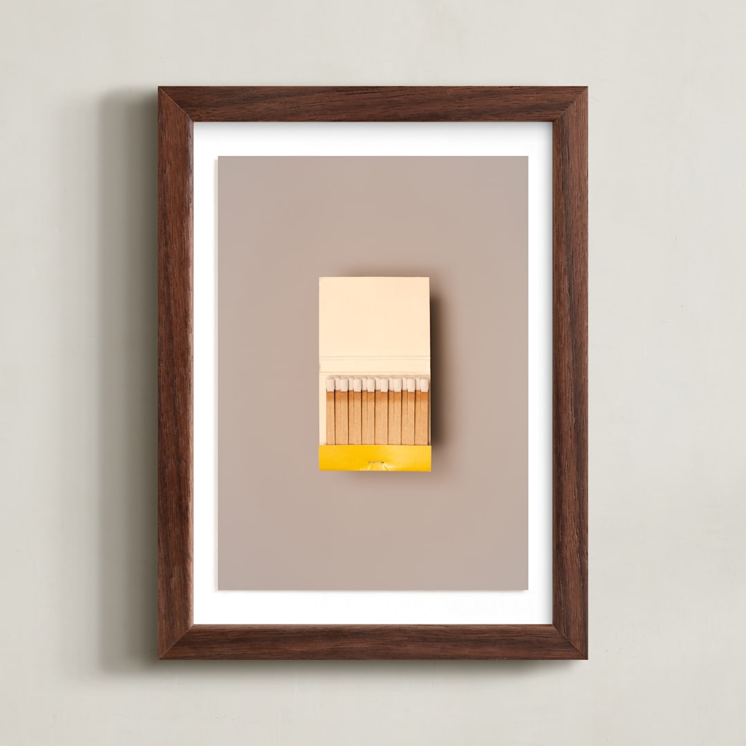 "Unstruck Yellow" - Art Print in Color Match Yellow by Andrew McClintock - Framed