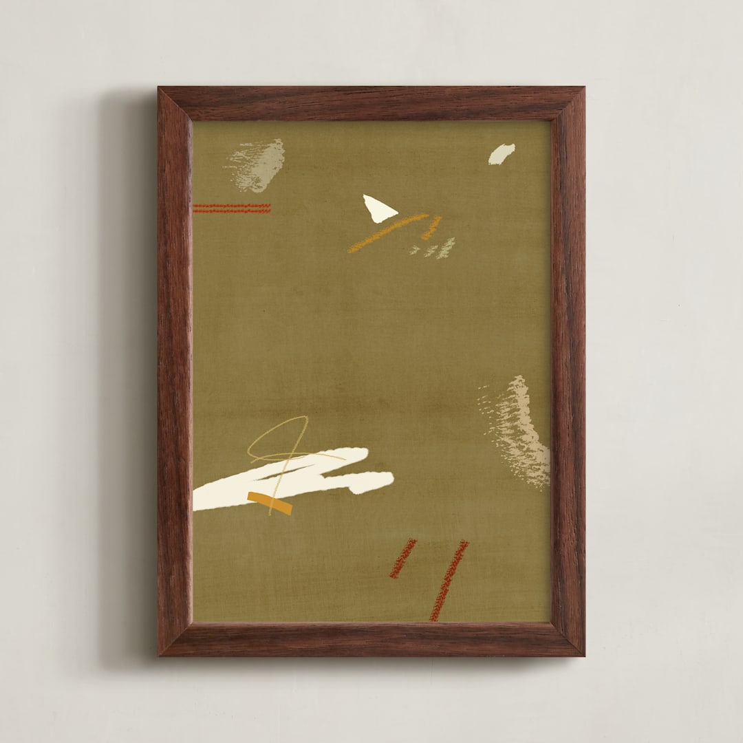 "Room 3 I" - Art Print in Earth Brown by Shiho Whitehead - Framed