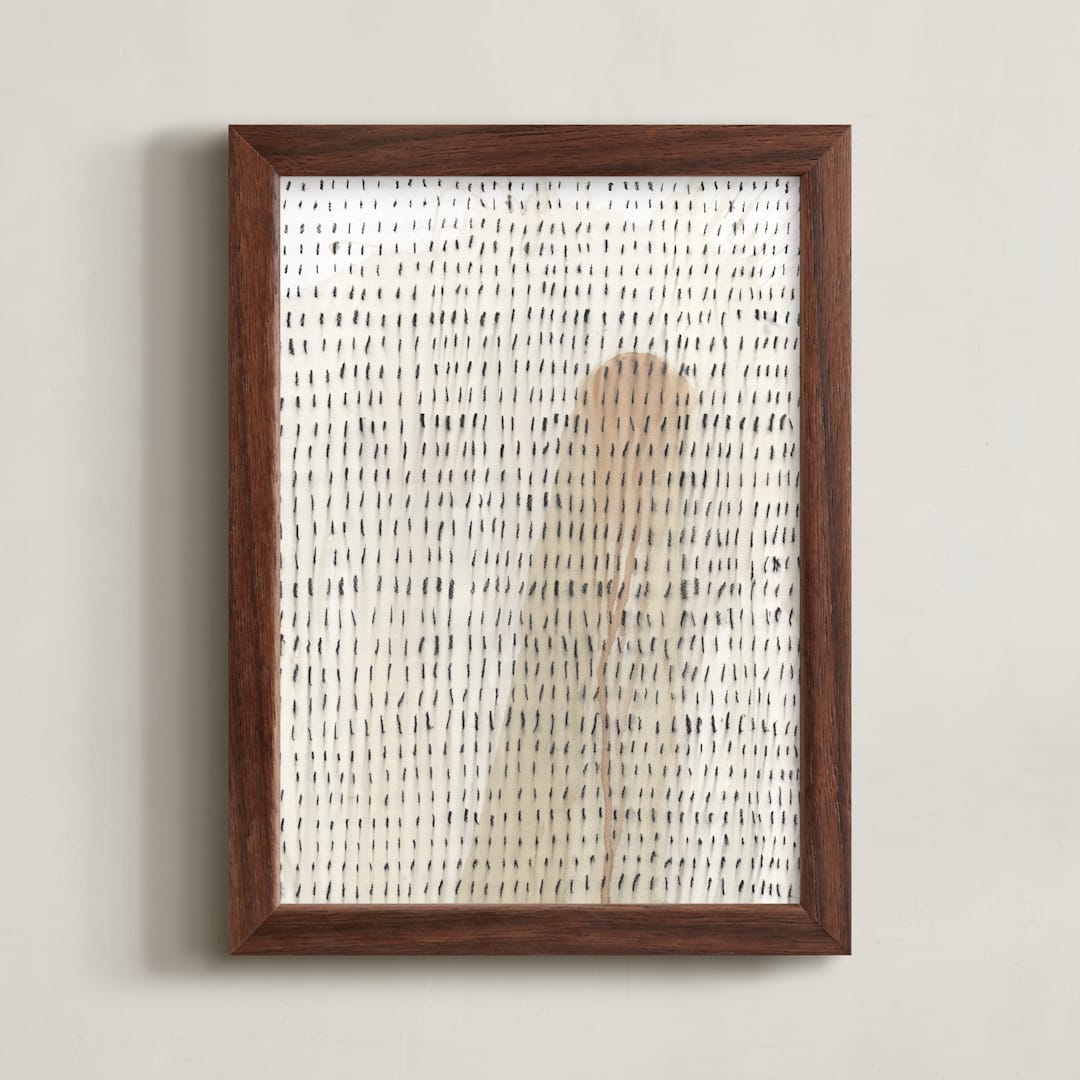 "Rhythm Disrupted" - Art Print in Muted Walnut by Luci Power - Framed
