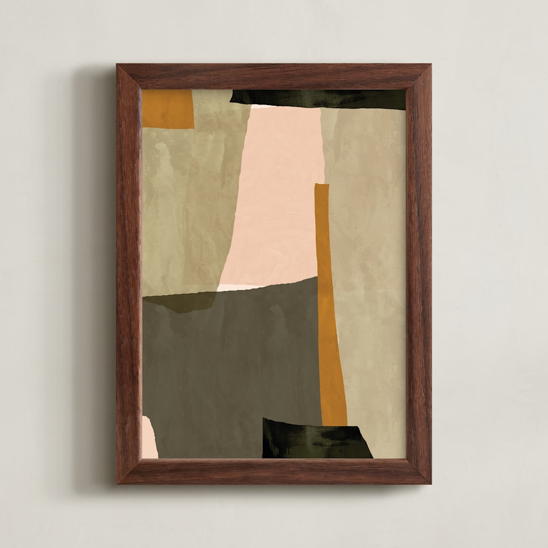 "Quiet Valley" - Art Print in Moss by Iveta Angelova - Framed
