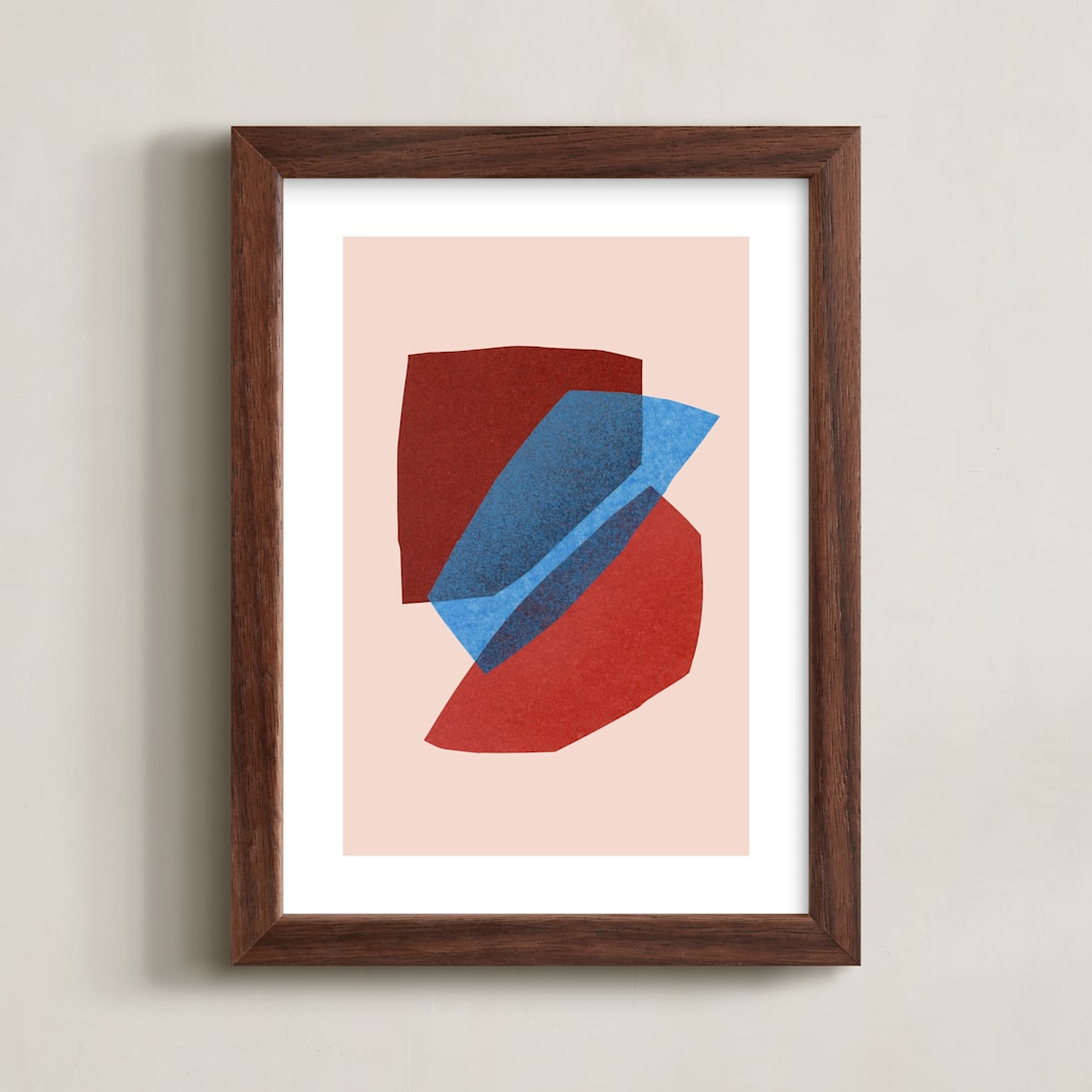 "paper space I" - Art Print in rocket pop by Carrie Moradi - Framed