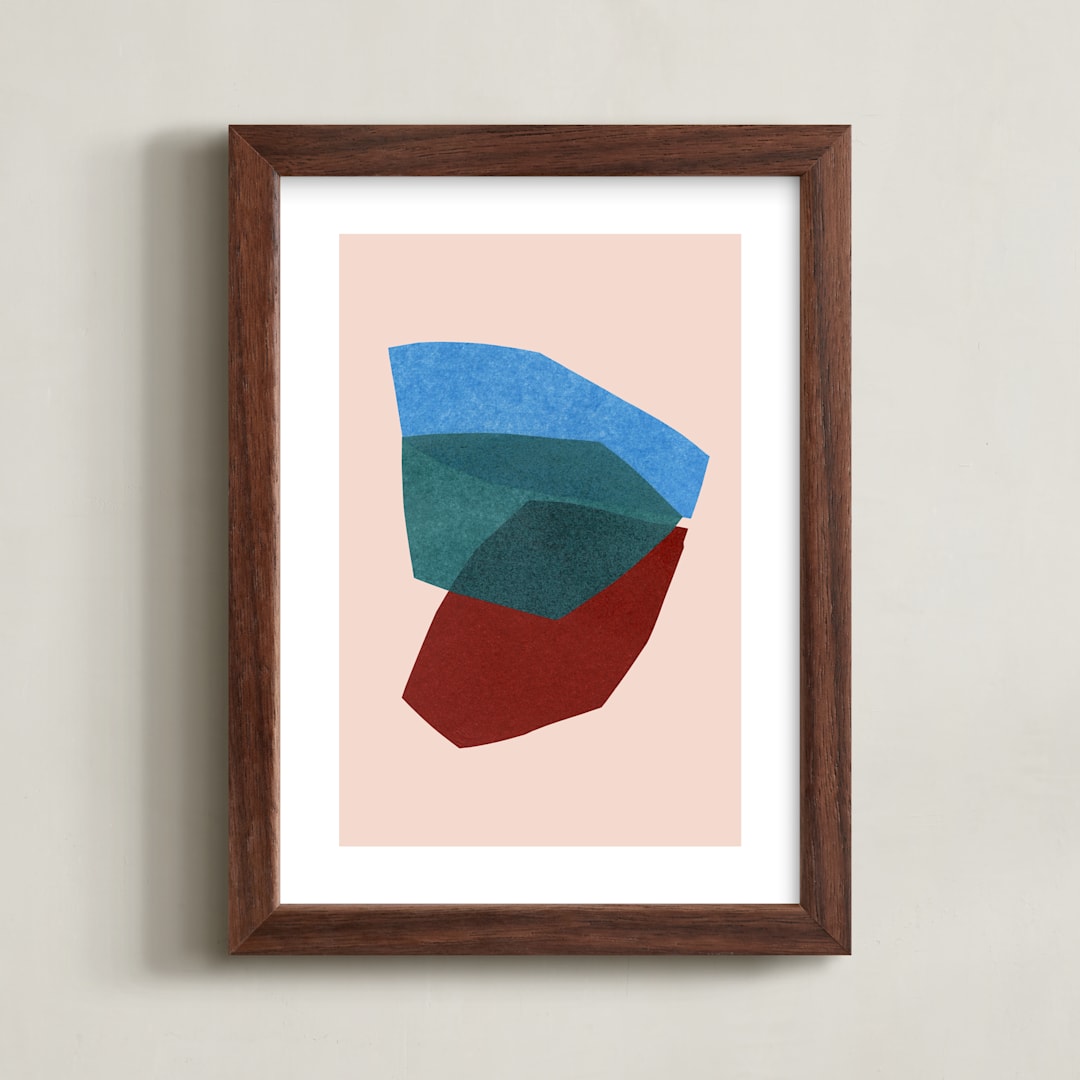 "paper space II" - Art Print in rocket pop by Carrie Moradi - Framed