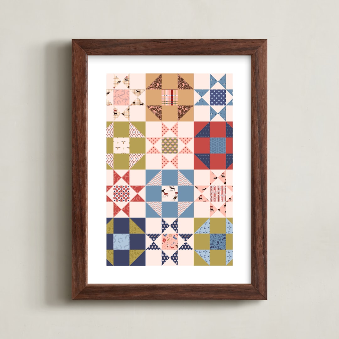 "Howdy Partner 1" - Art Print in Multi by Gabrielle Neil - Framed