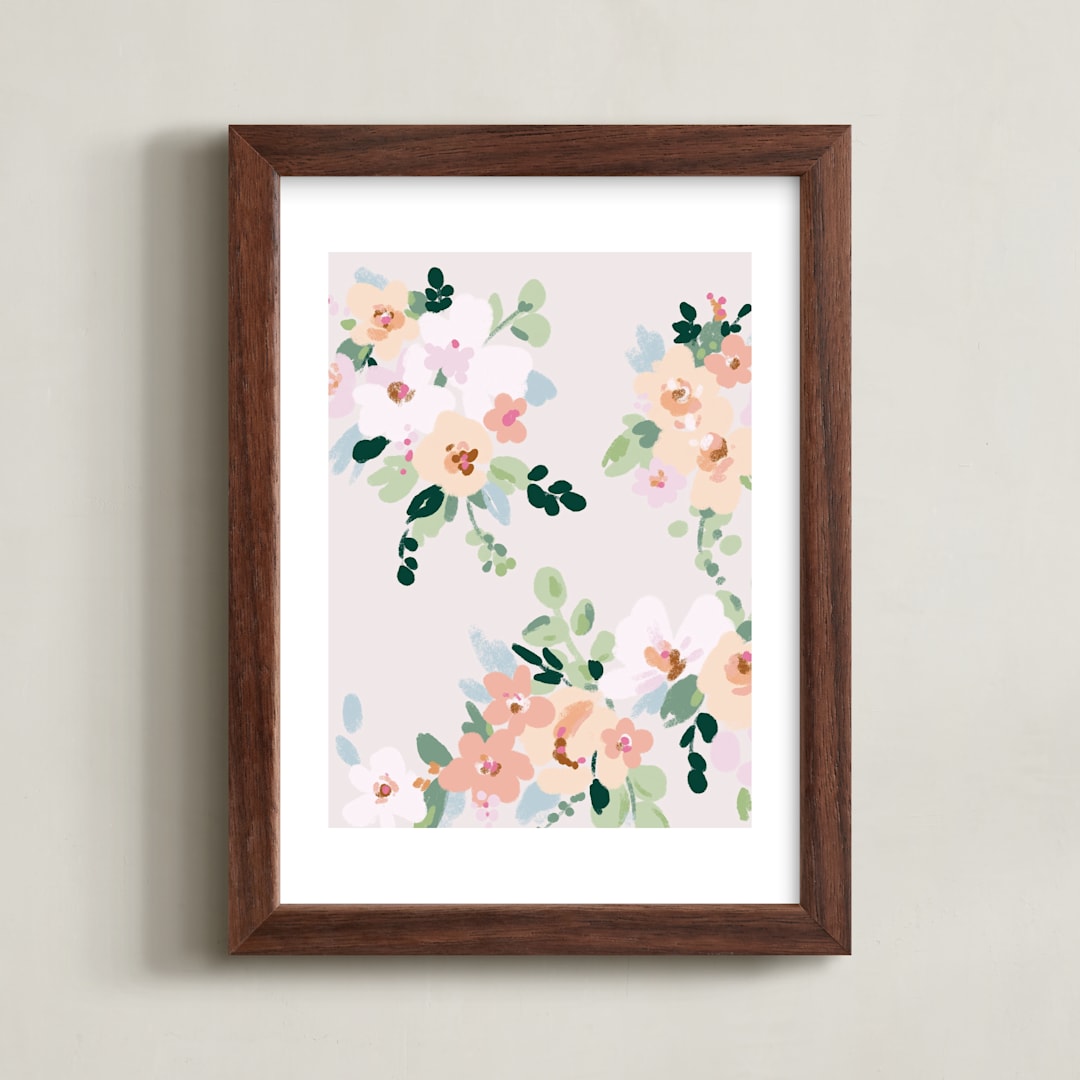 "Park Visit" - Art Print in Cheeks by Petra Kern - Framed