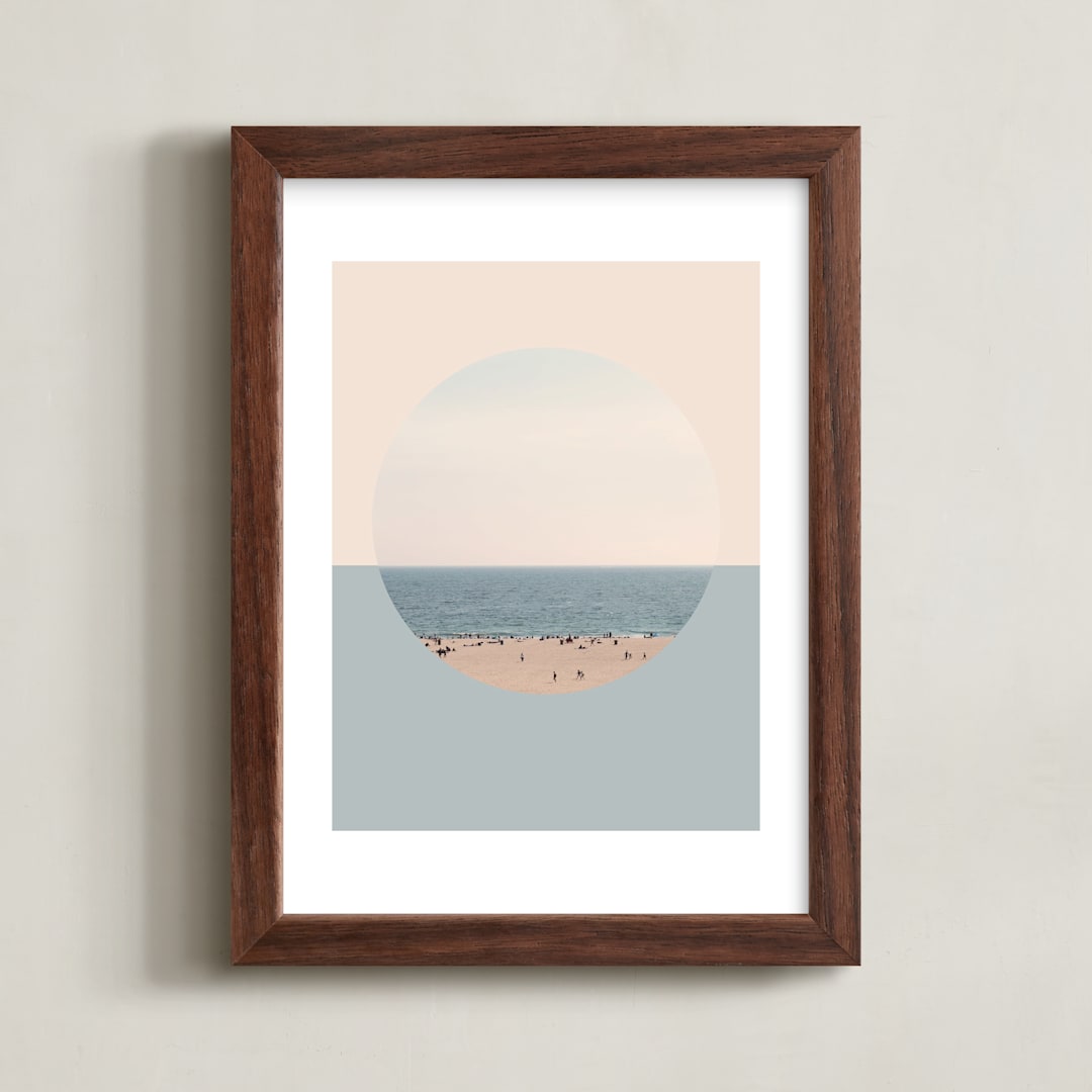 "Endless Horizon" - Art Print in White by Kimberly Young - Framed