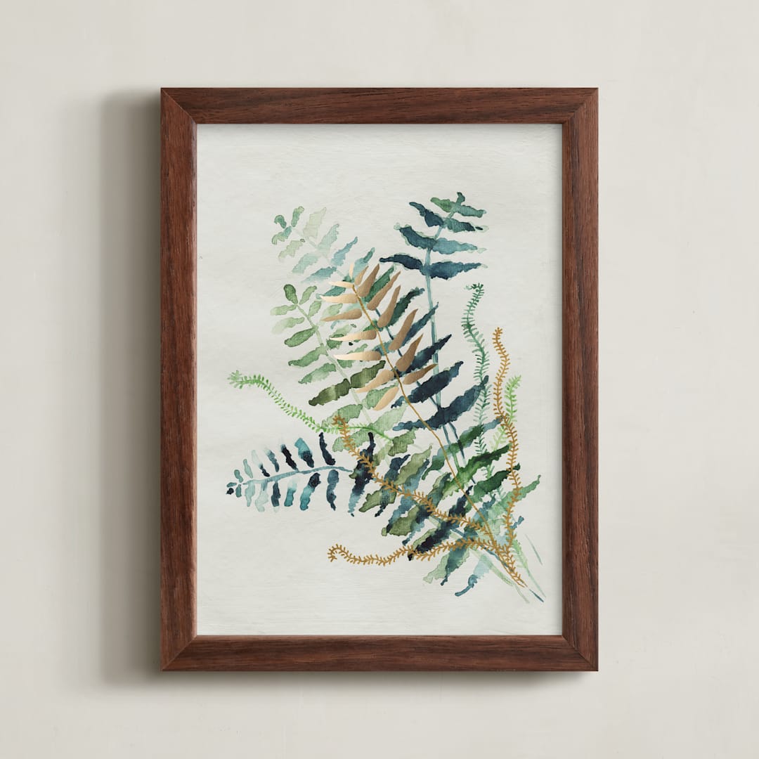 "Kimberly Queen Fern Leaves" - Art Print in KISMET by Aspa Gika - Framed