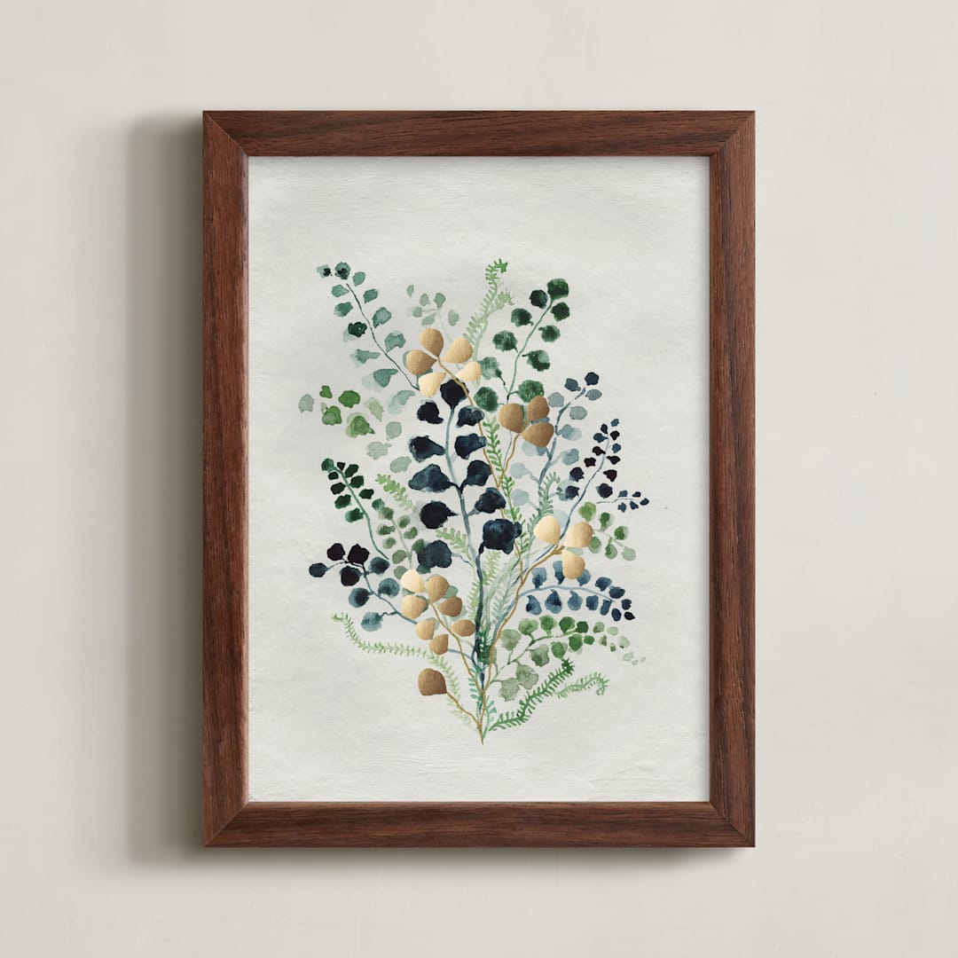 "Maidenhair Fern" - Art Print in Cape Verde by Aspa Gika - Framed