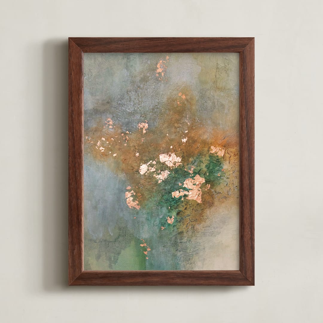 "Don't Fear Aging" - Art Print in Dusty Sage by Christine Olmstead - Framed