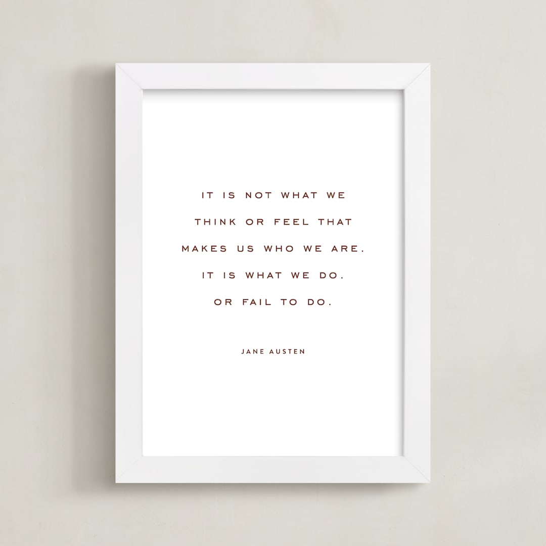 "Your Quote: Portrait Orientation Custom Print" - Custom Print in Rustique by Minted - Framed