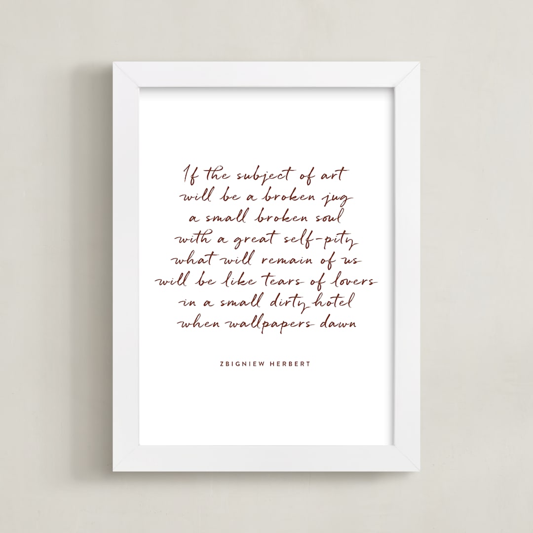 "Custom Quotes" - Custom Print in Rustique by Minted - Framed