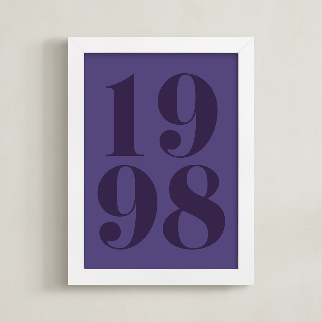 "Your Year: Custom Print" - Custom Print in Midnight Purple by Erica Krystek - Framed