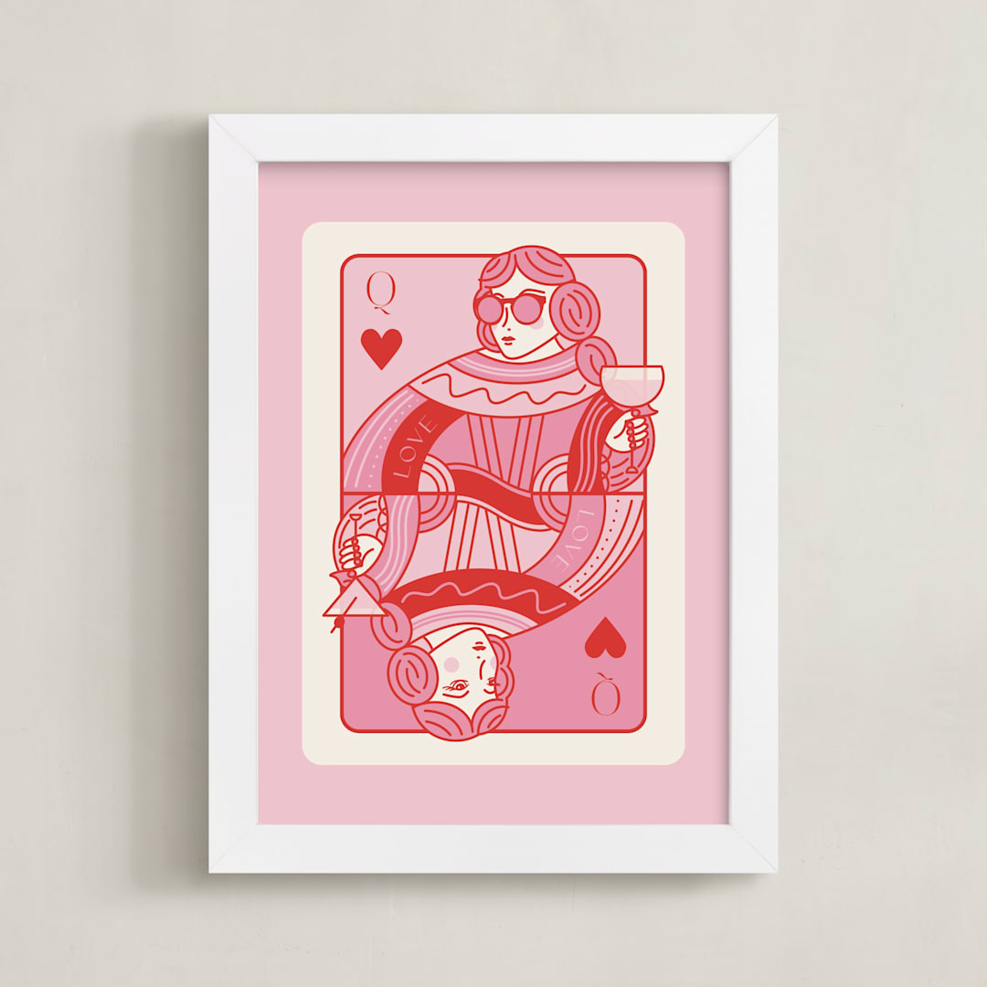"The Queen: Custom Print" - Custom Print in Bubblegum by Jenna Holcomb - Framed