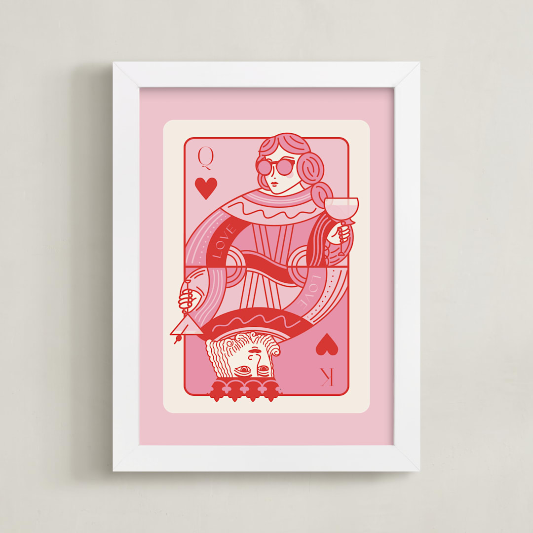 "The King and Queen: Custom Print" - Custom Print in Bubblegum by Jenna Holcomb - Framed