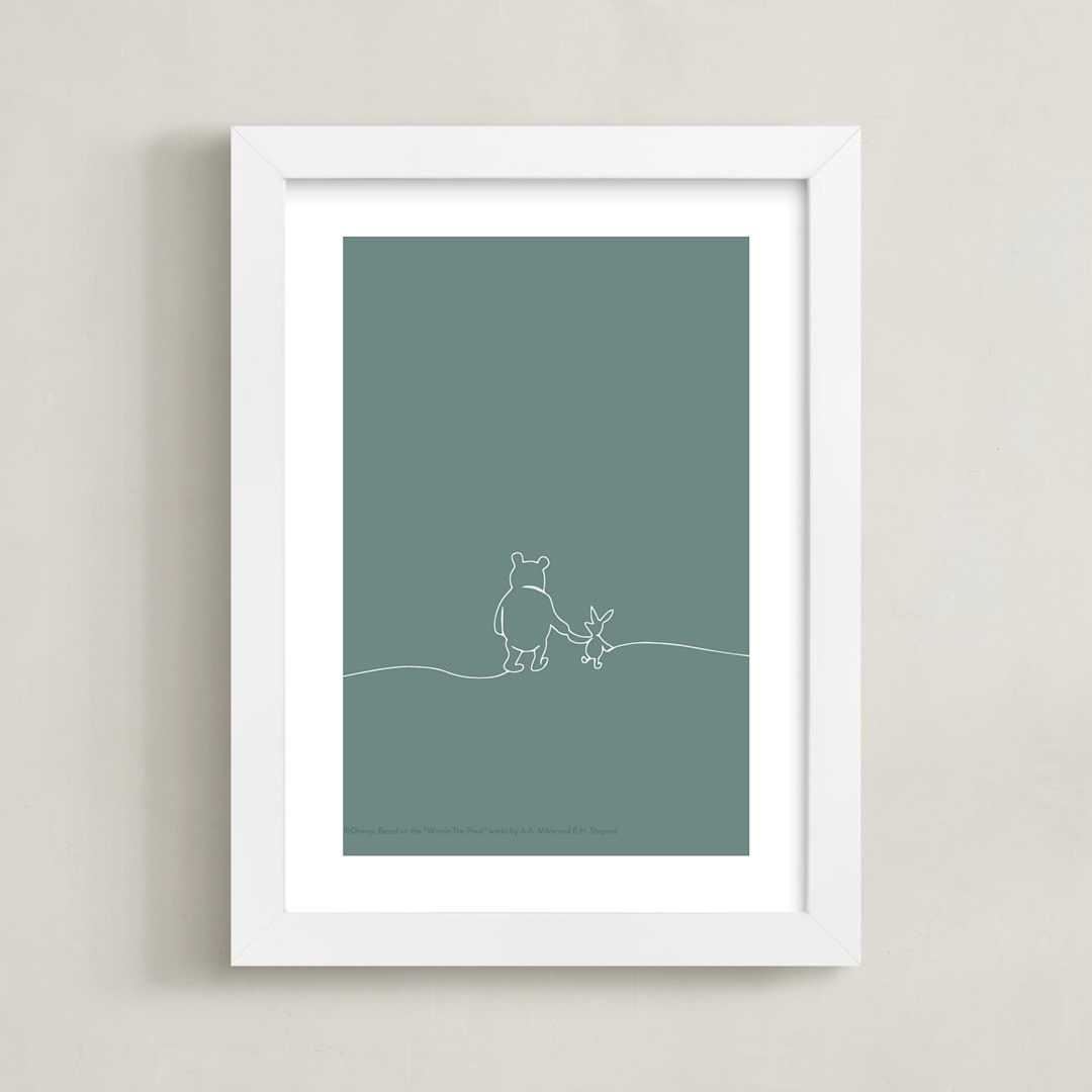 "A Simple Stroll" - Art Print in Forest by Britt Mills - Framed