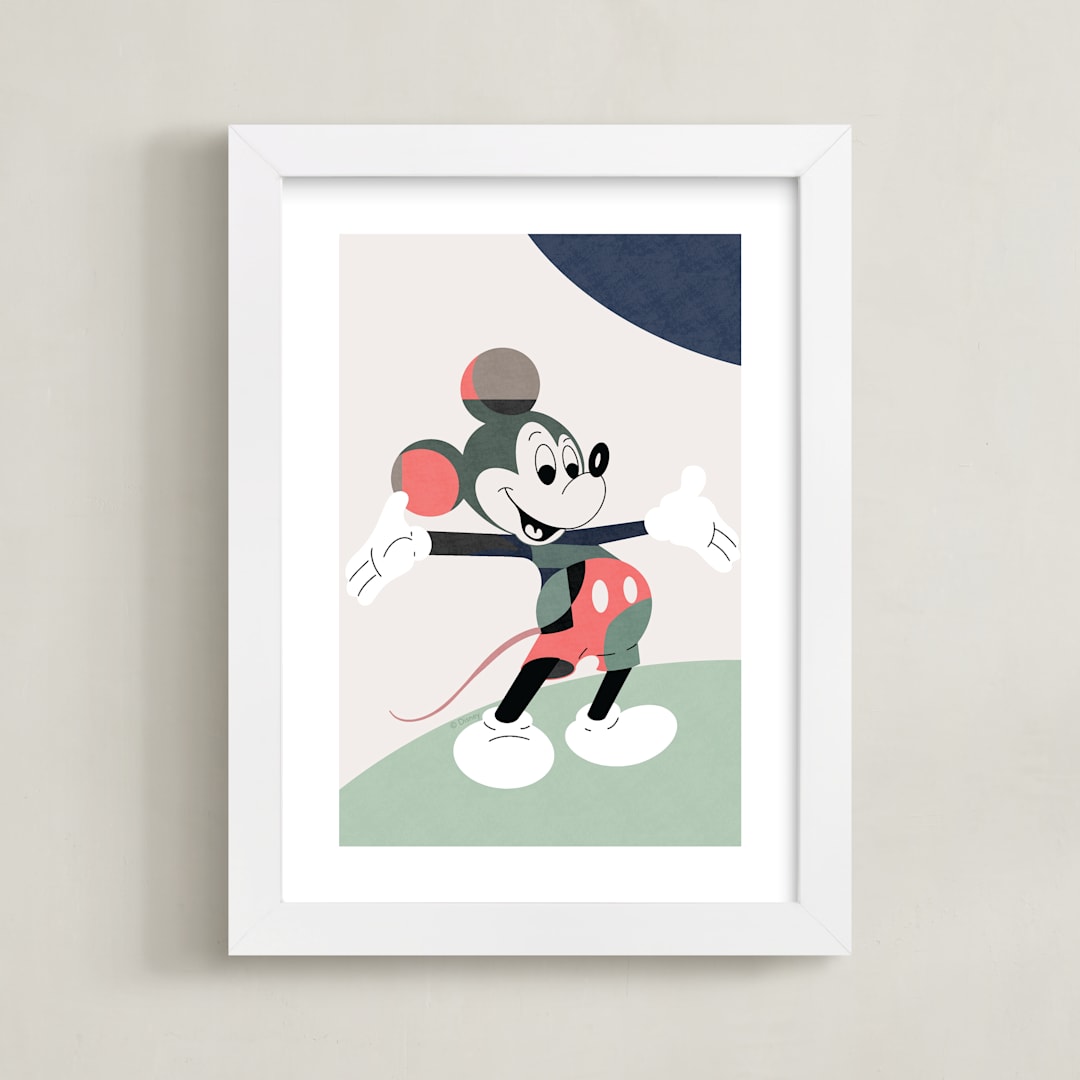 "The one and only" - Art Print in Green by Maja Cunningham - Framed
