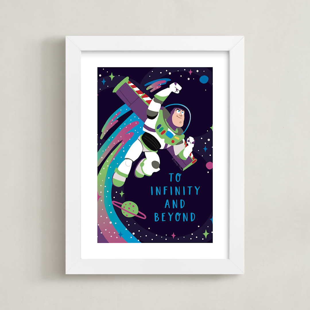 "Disney and Pixar Buzz Lightyear" - Art Print in Space by Katie Zimpel - Framed
