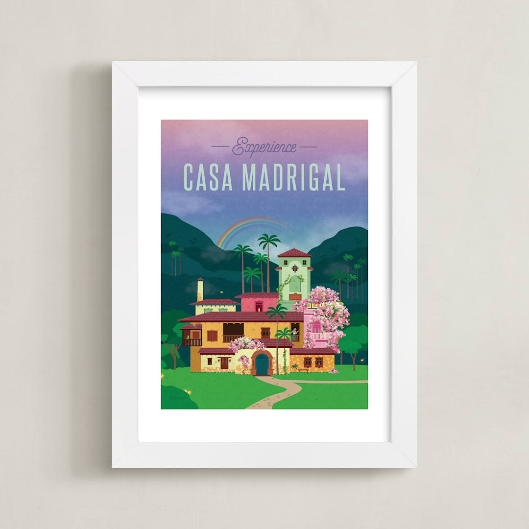 "Discover Disney's Casa Madrigal" - Art Print in Tropical by Erica Krystek - Framed
