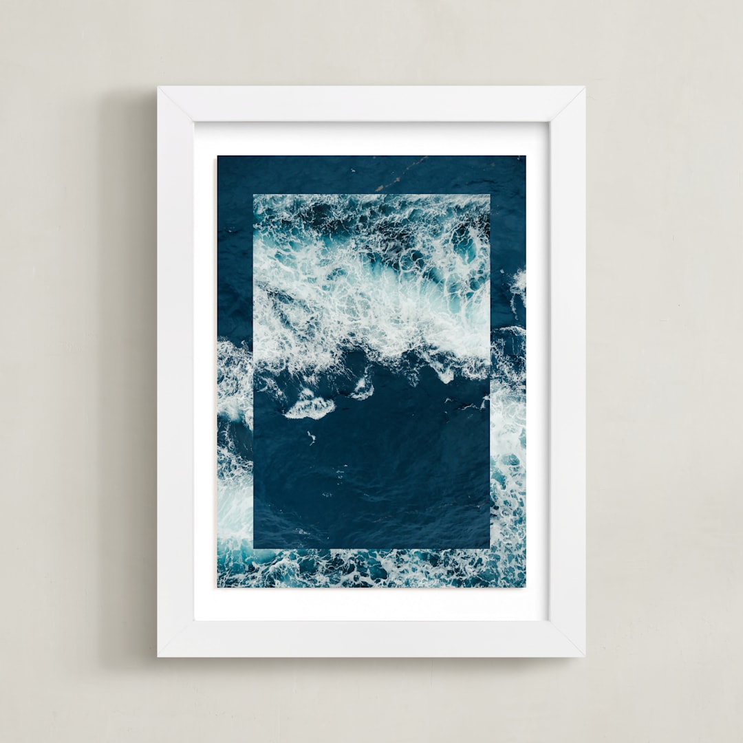 "Waves 1" - Art Print in Marine by lulu and isabelle - Framed
