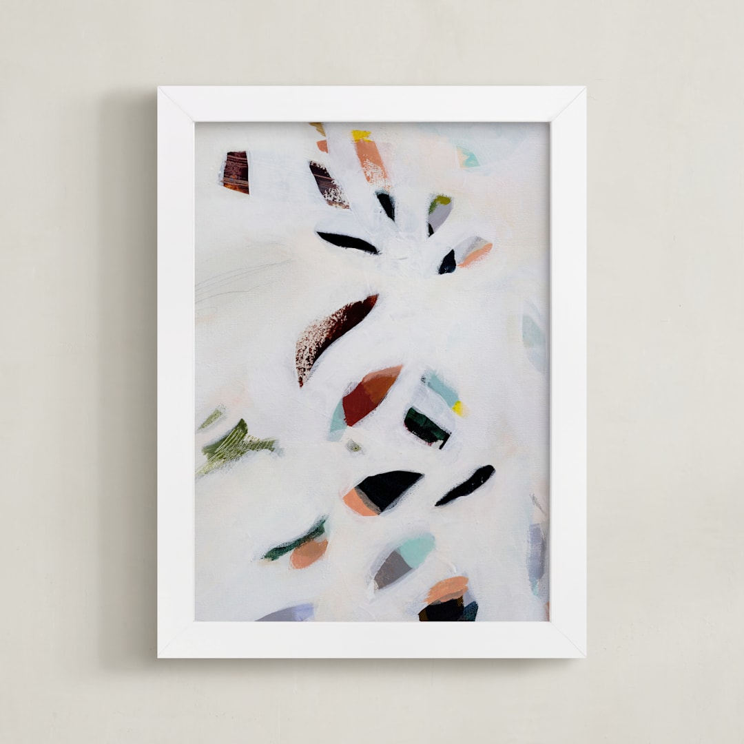 "Spring Thaw II" - Art Print in Ivory by Kayla King - Framed