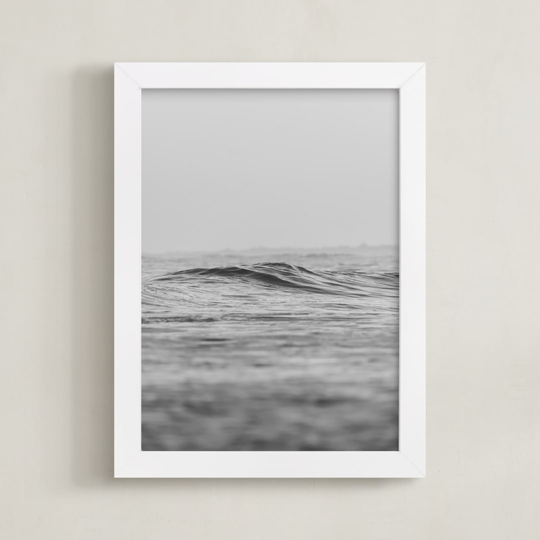 "Pacific Waters" - Art Print in Fog by Em Hale - Framed