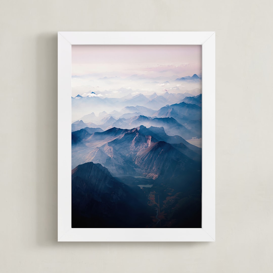 "below" - Art Print in Mist by Olivia Kanaley Inman - Framed