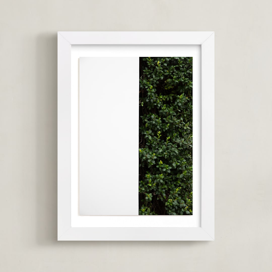 "verdant garden III" - Art Print in leaf by Sara Hicks Malone - Framed
